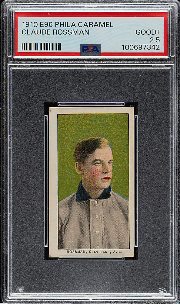 1910 E96 Philadelphia Caramel Claude Rossman PSA GOOD+ 2.5