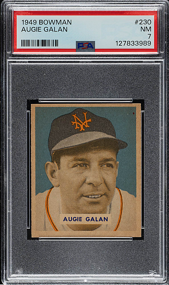 1949 Bowman #230 Augie Galan PSA NM 7