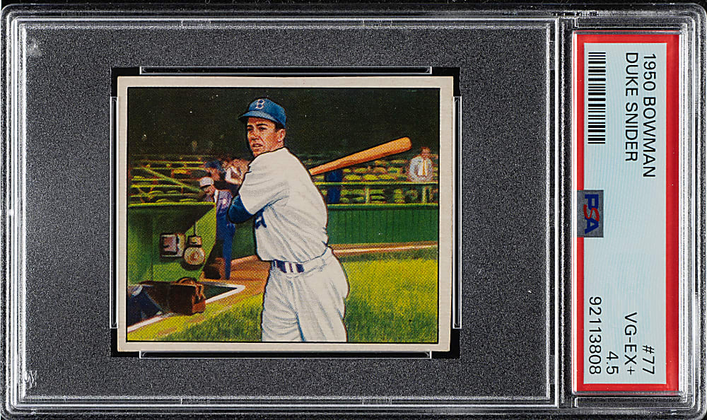 1950 Bowman #77 Duke Snider PSA VG-EX+ 4.5