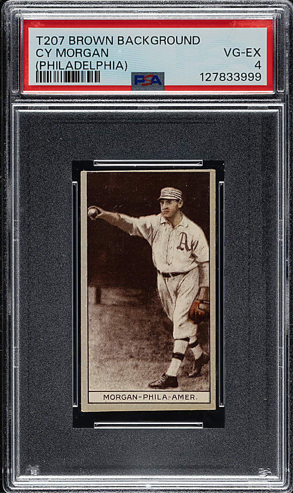 1912 T207 Brown Background Cy Morgan PSA VG-EX 4