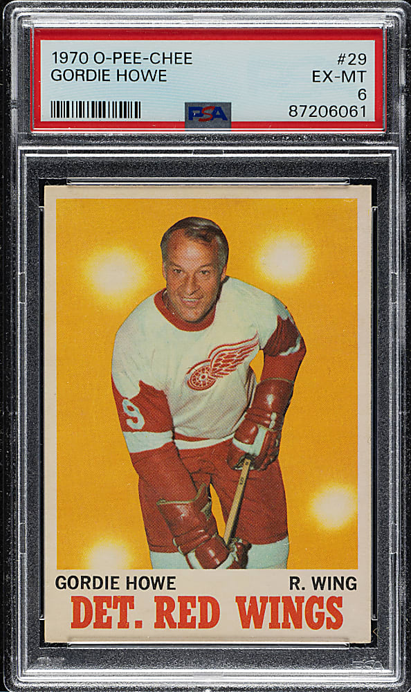 1970-1971 O-Pee-Chee Hockey #29 Gordie Howe PSA EX-MT 6