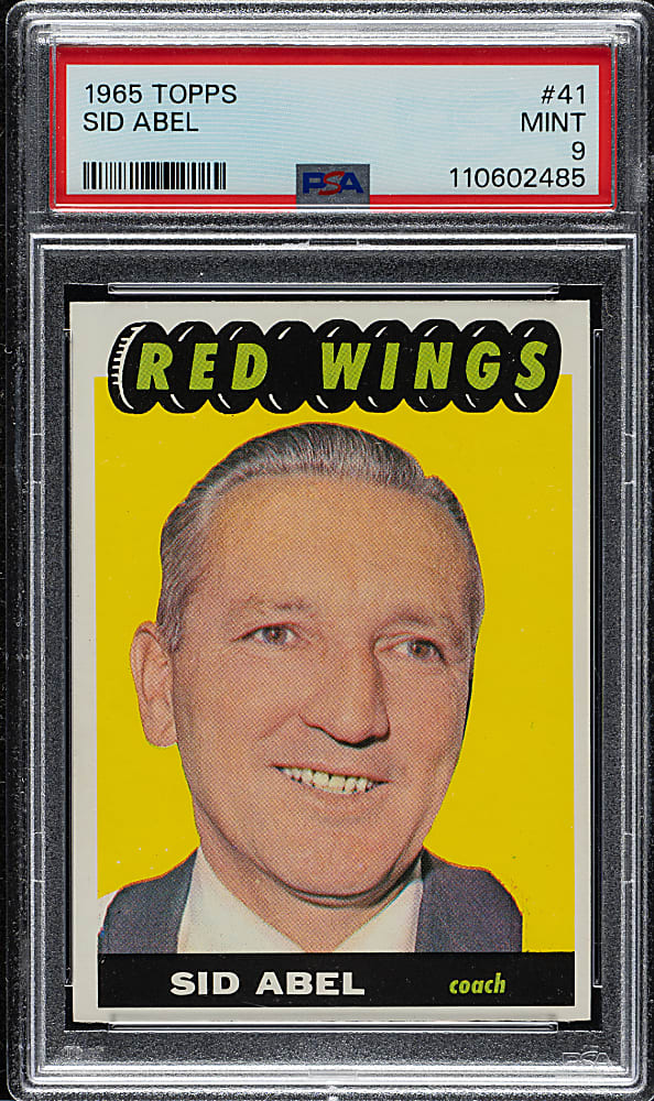 1965-1966 Topps Hockey #41 Sid Abel PSA MINT 9