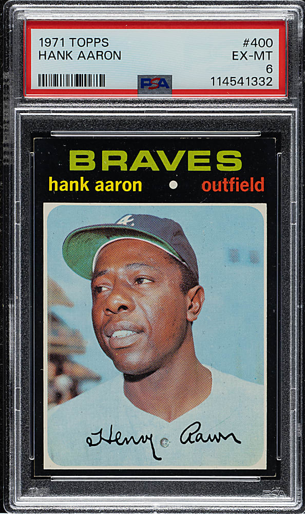 1971 Topps #400 Hank Aaron PSA EX-MT 6