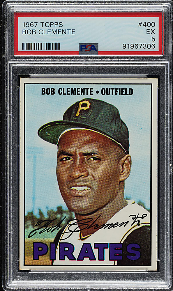 1967 Topps #400 Roberto Clemente PSA EX 5