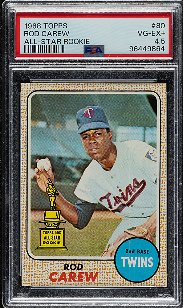 1968 Topps #80 Rod Carew PSA VG-EX+ 4.5