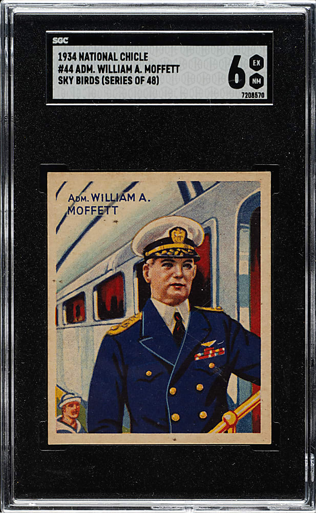 1933-1934 R136 National Chicle "Sky Birds" #44 Admiral William A. Moffett SGC EX/NM 6