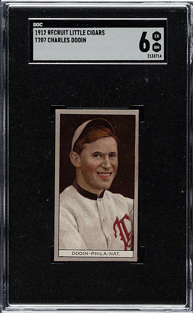 1912 T207 Brown Background Charles Dooin SGC EX/NM 6