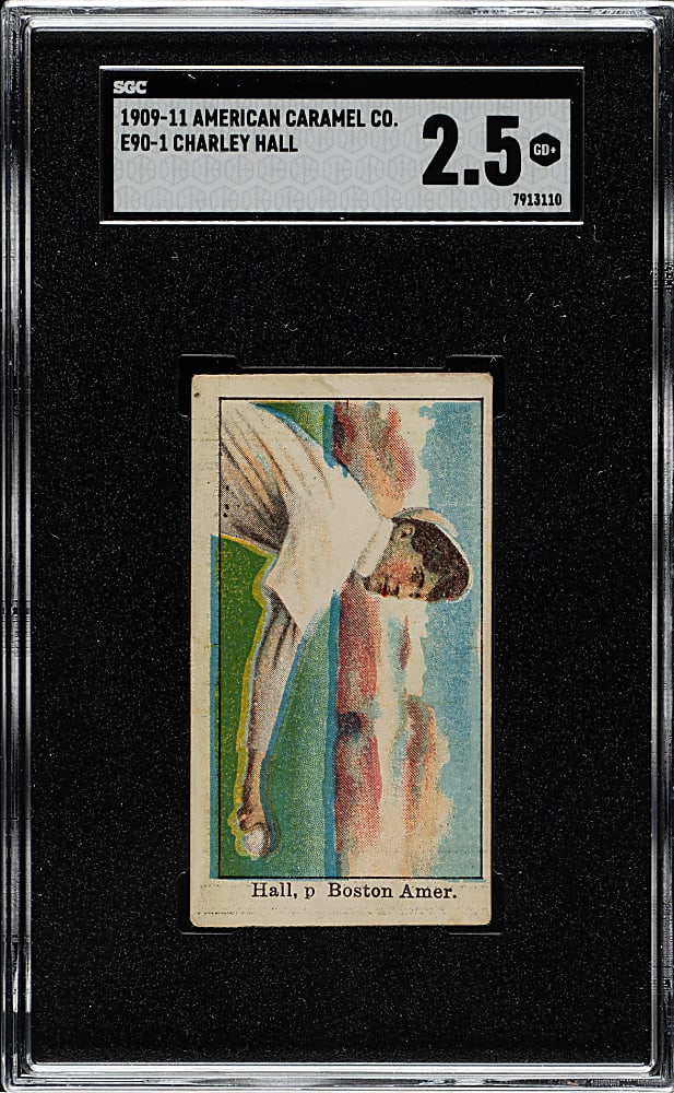 1909-1911 E90-1 American Caramel Charles Hall SGC GOOD+ 2.5