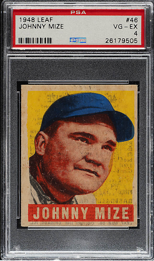 1948-1949 Leaf #46 Johnny Mize PSA VG-EX 4