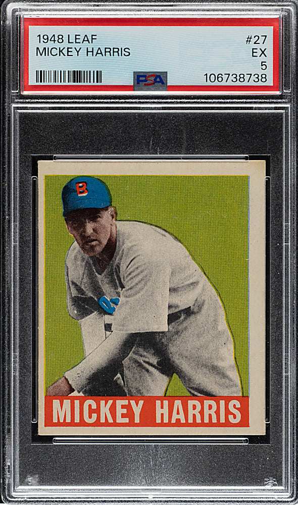 1948-1949 Leaf #27 Mickey Harris PSA EX 5