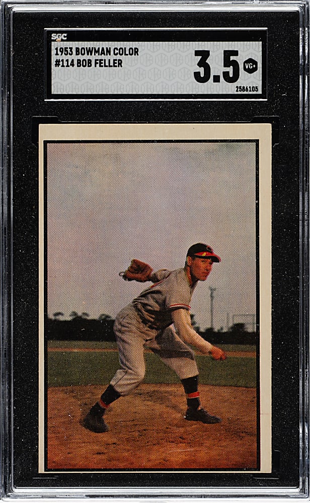 1953 Bowman Color #114 Bob Feller SGC VG+ 3.5