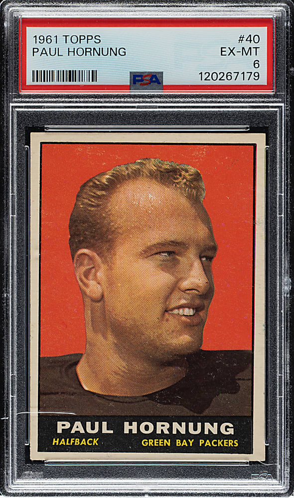 1961 Topps Football #40 Paul Hornung PSA EX-MT 6