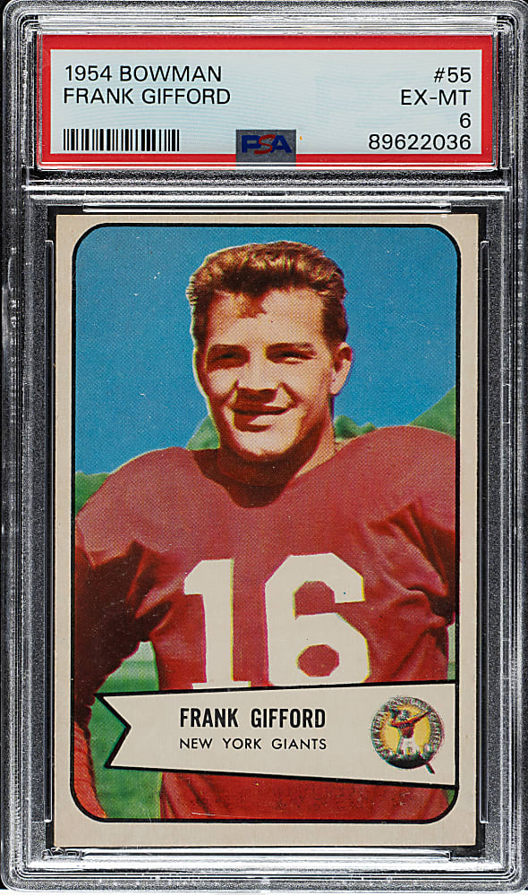 1954 Bowman Football #55 Frank Gifford PSA EX-MT 6