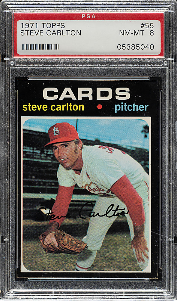 1971 Topps #55 Steve Carlton PSA NM-MT 8