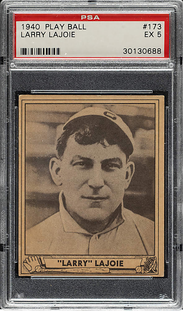 1940 R335 Play Ball #173 Nap Lajoie PSA EX 5