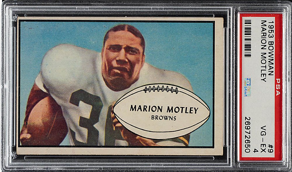 1953 Bowman Football #9 Marion Motley PSA VG-EX 4