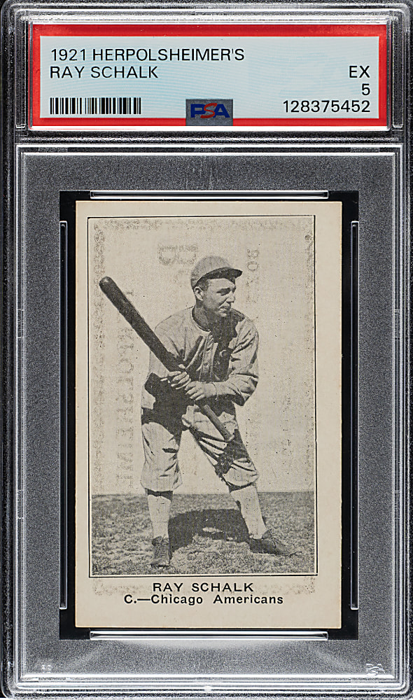 1921 Herpolsheimer's Clothing Ray Schalk PSA EX 5 - The ONLY PSA-Graded Example