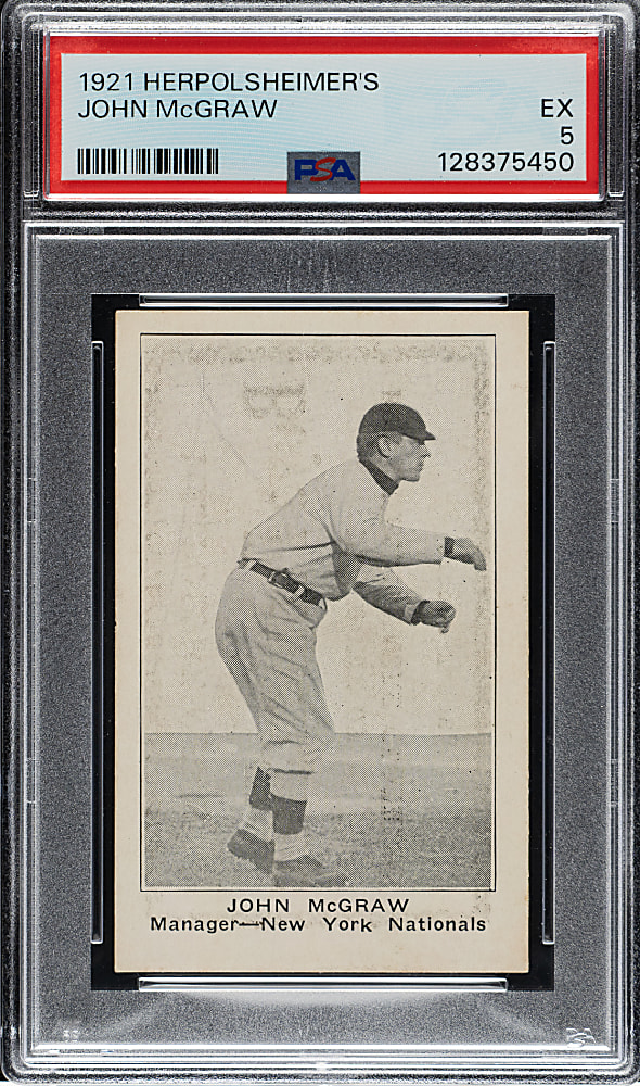 1921 Herpolsheimer's Clothing John McGraw PSA EX 5 - 1 of 1 - Highest Graded!