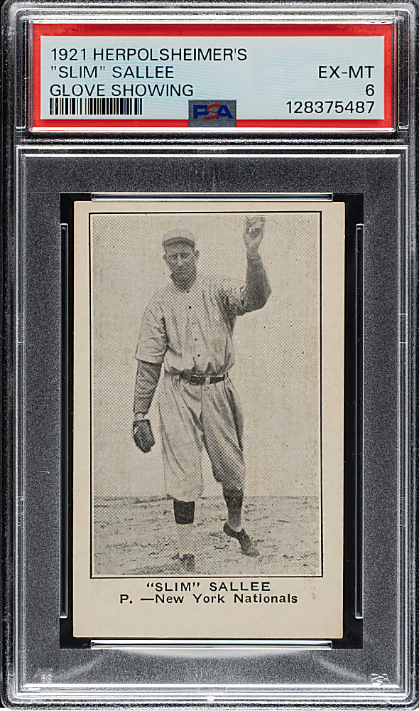 1921 Herpolsheimer's Clothing Slim Sallee PSA EX-MT 6 - 1 of 2 - Highest Graded!