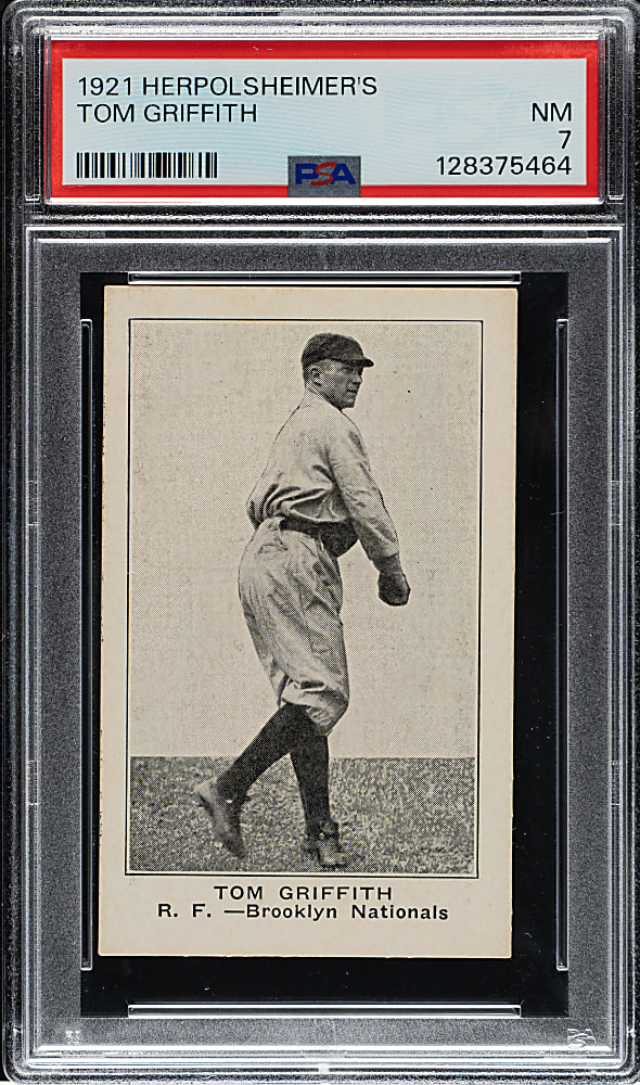 1921 Herpolsheimer's Clothing Tom Griffith PSA NM 7 - 1 of 1 - Highest Graded!