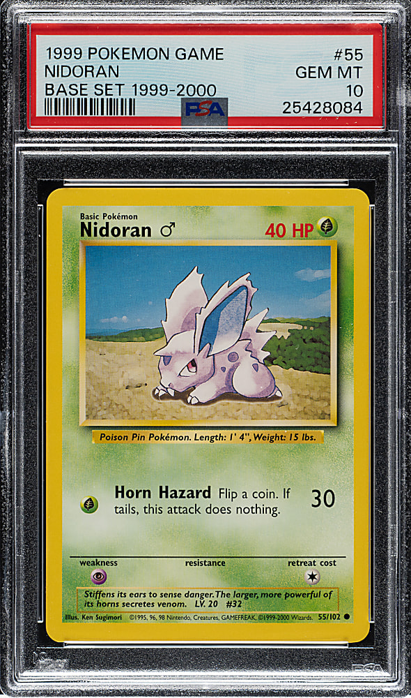 1999 Pokemon Base Set #55 Nidoran PSA GEM MINT 10