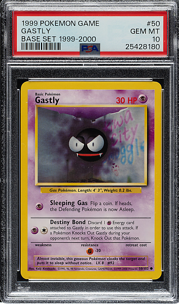 1999 Pokemon Base Set #50 Gastly PSA GEM MINT 10