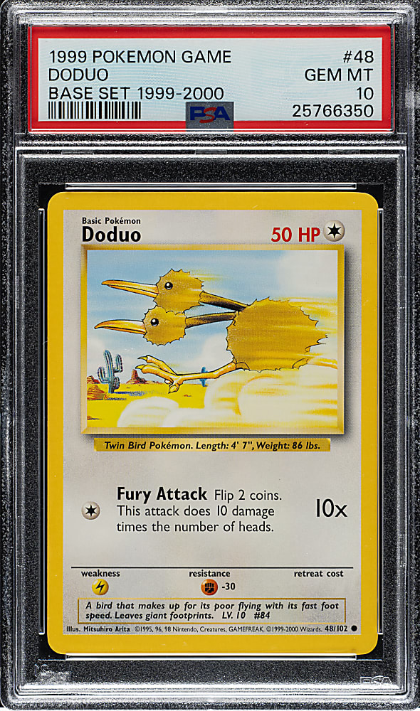 1999 Pokemon Base Set #48 Doduo PSA GEM MINT 10