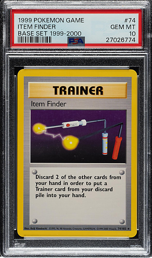 1999 Pokemon Base Set #74 Item Finder PSA GEM MINT 10