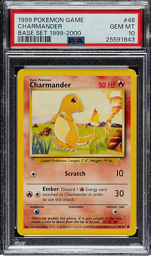 1999 Pokemon Base Set #46 Charmander PSA GEM MINT 10