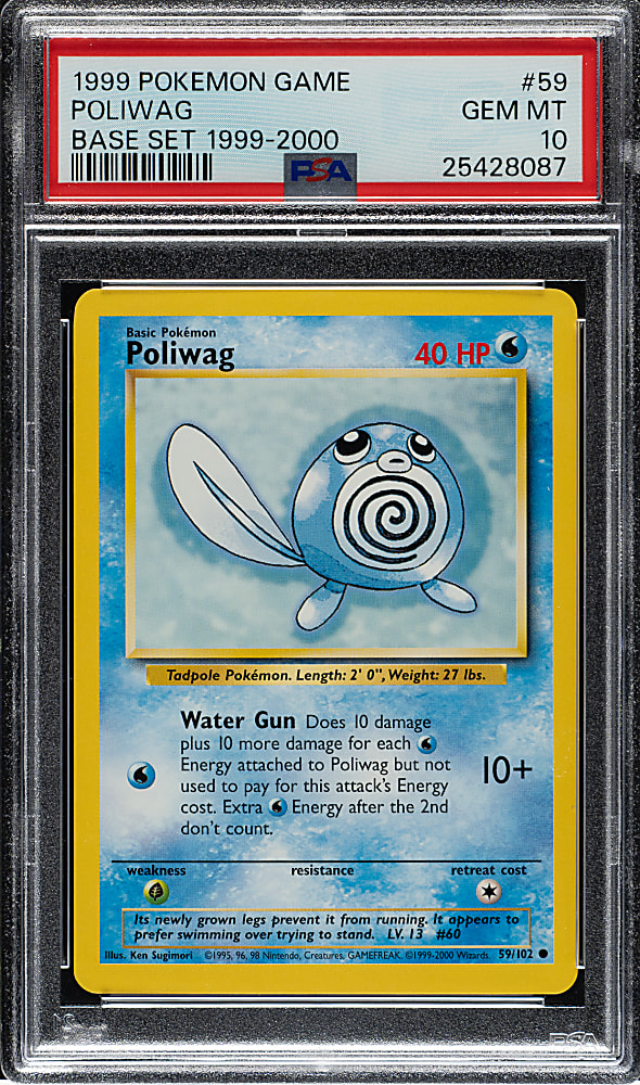 1999 Pokemon Base Set #59 Poliwag PSA GEM MINT 10