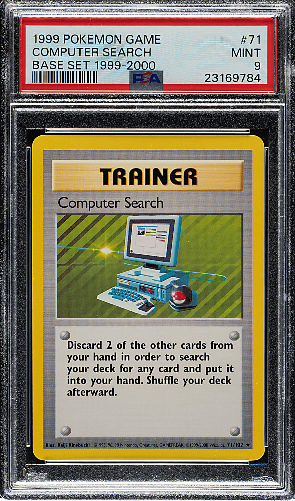 1999 Pokemon Base Set #71 Computer Search PSA MINT 9