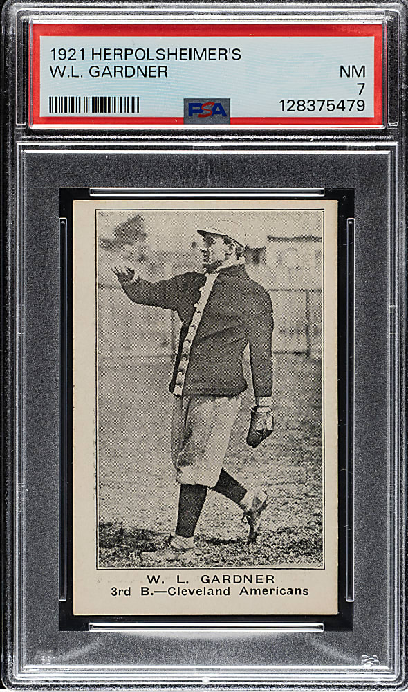 1921 Herpolsheimer's Clothing Larry Gardner PSA NM 7 - 1 of 1 - Highest Graded!