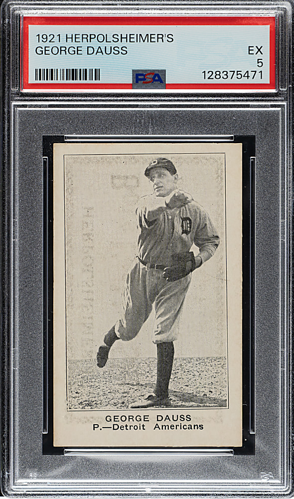 1921 Herpolsheimer's Clothing George Dauss PSA EX 5 - 1 of 1 - Highest Graded!