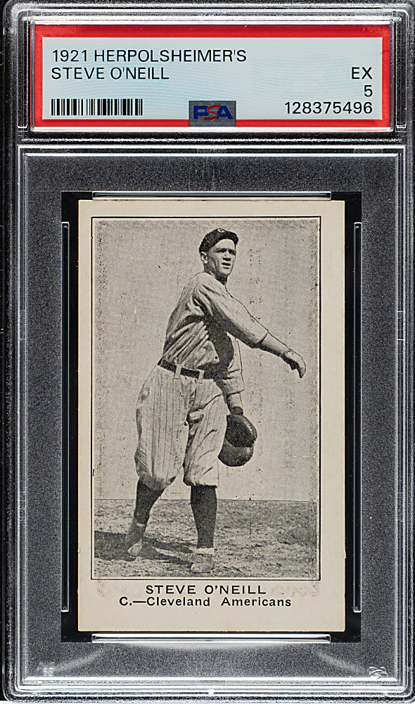 1921 Herpolsheimer's Clothing Steve O'Neill PSA EX 5 - 1 of 1 - Highest Graded!