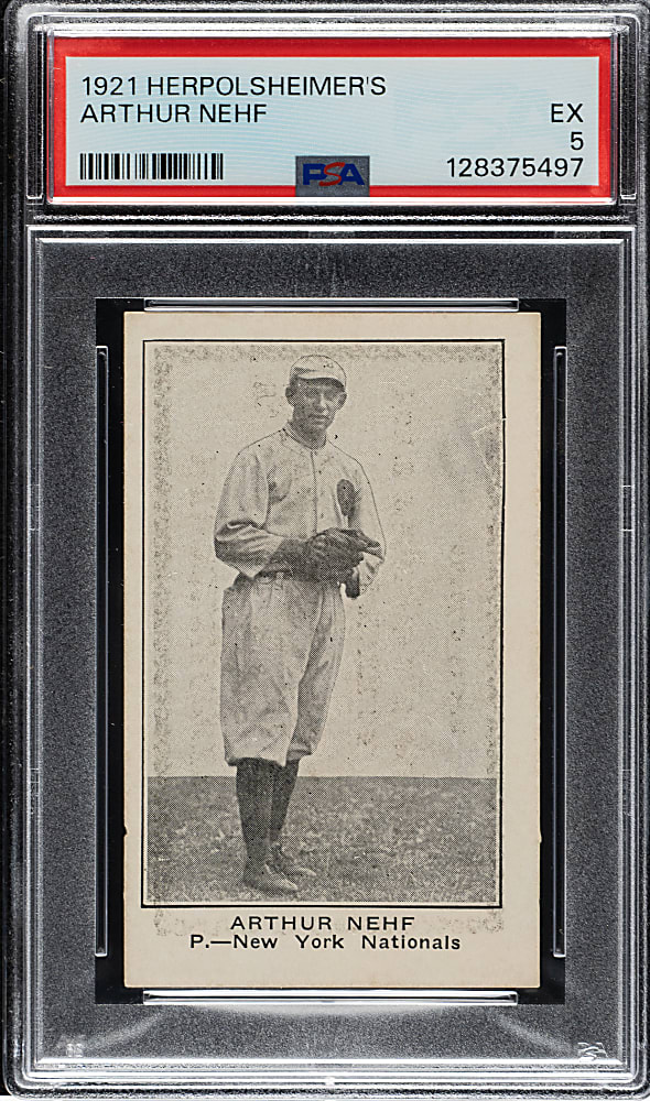 1921 Herpolsheimer's Clothing Arthur Nehf PSA EX 5 - 1 of 1 - Highest Graded!