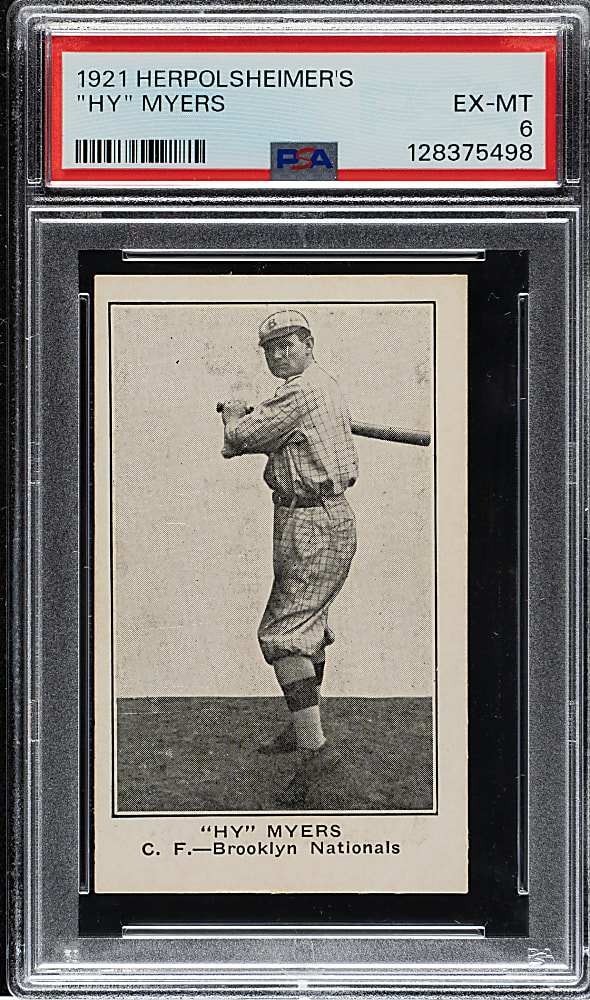 1921 Herpolsheimer's Clothing Hy Myers PSA EX-MT 6 - 1 of 2 - Highest Graded!