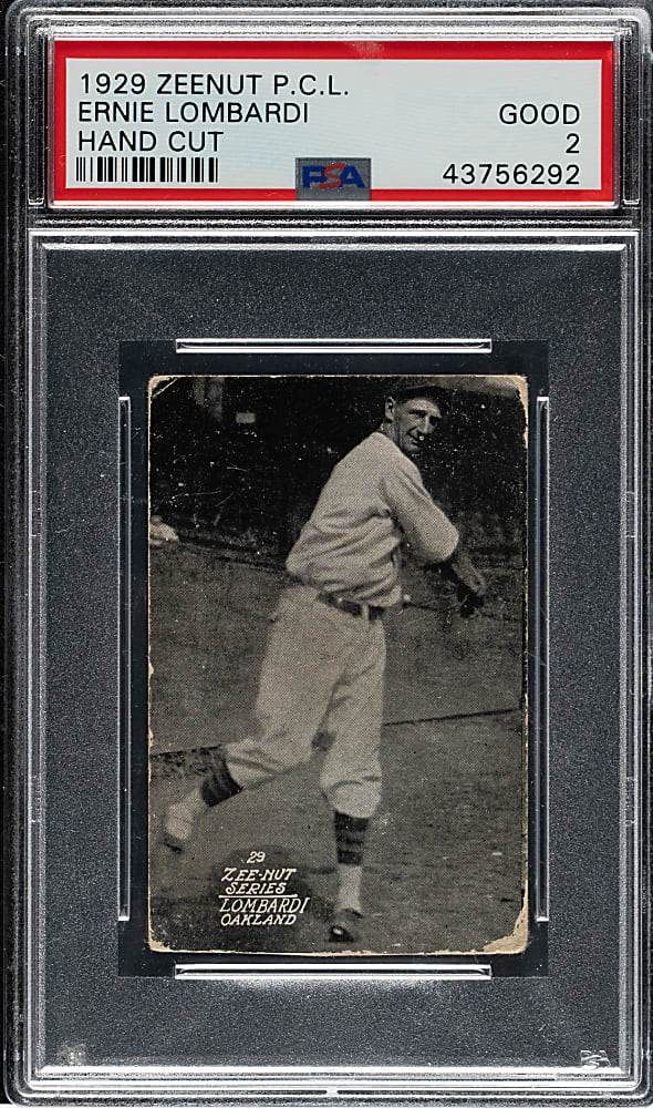 1929 Zeenut PCL Ernie Lombardi PSA GOOD 2
