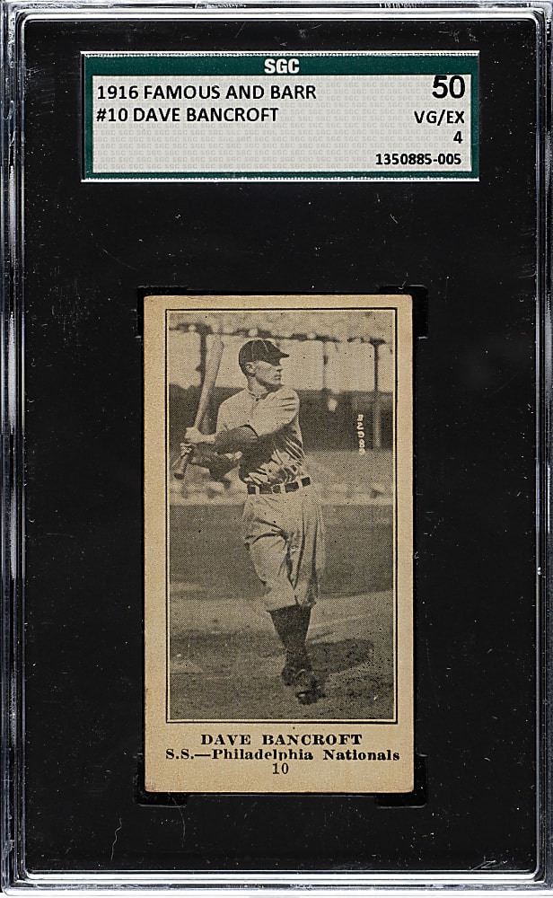 1916 M101-5 Famous and Barr #10 Dave Bancroft SGC VG/EX 50