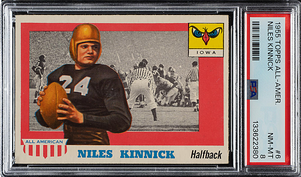1955 Topps All-American Football #6 Niles Kinnick PSA NM-MT 8