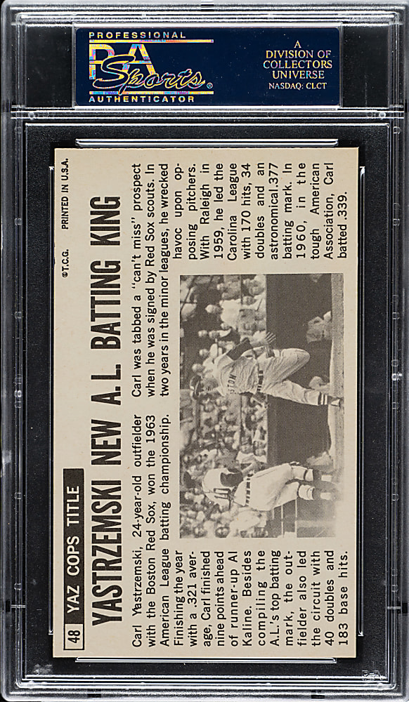 1964 Topps Giants #48 Carl Yastrzemski PSA MINT 9