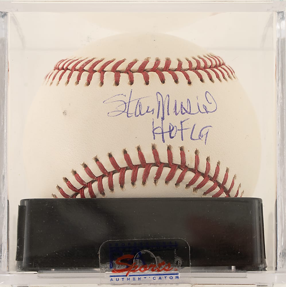 Stan Musial Single-Signed Baseball with "HOF 69" Inscription PSA/DNA GEM MINT 10