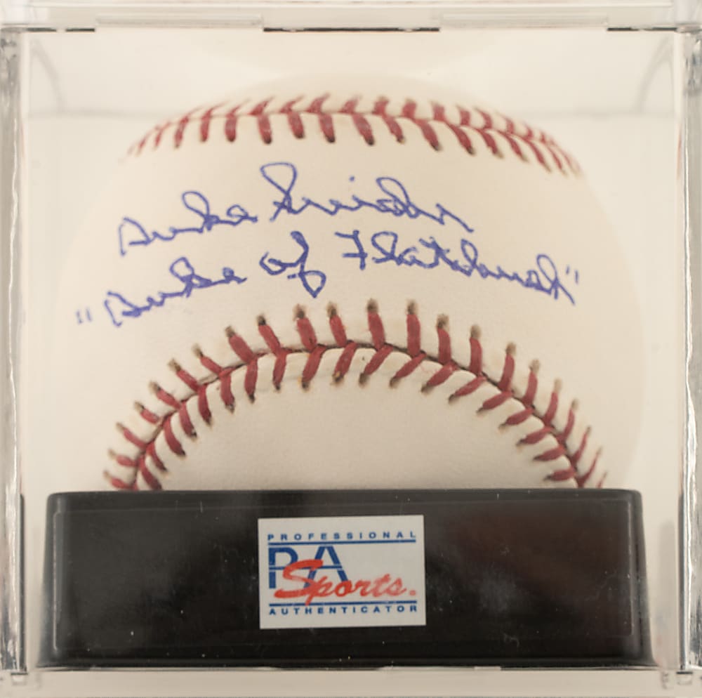 Duke Snider Single-Signed Baseball with "Duke of Flatbush" Inscription PSA/DNA GEM MINT 10
