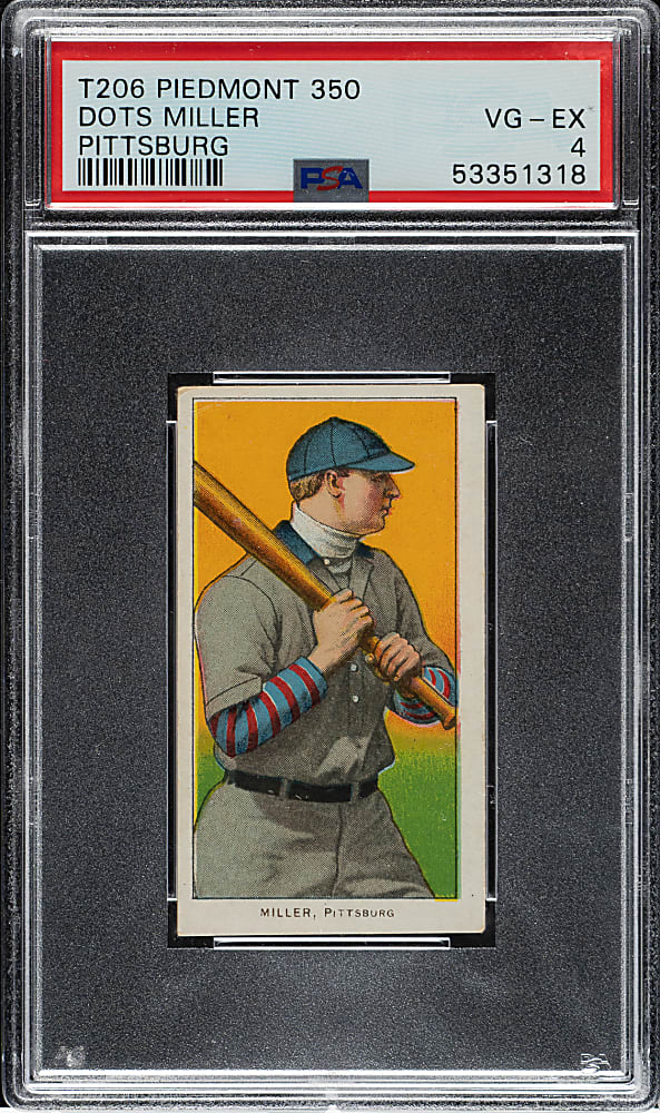 1909-1911 T206 White Border Dots Miller PSA VG-EX 4