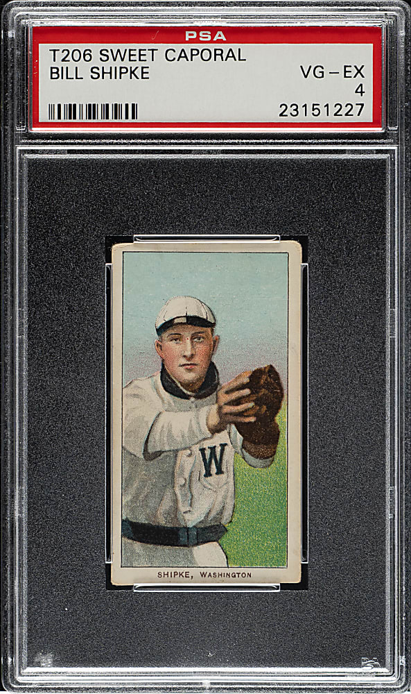 1909-1911 T206 White Border Bill Shipke PSA VG-EX 4