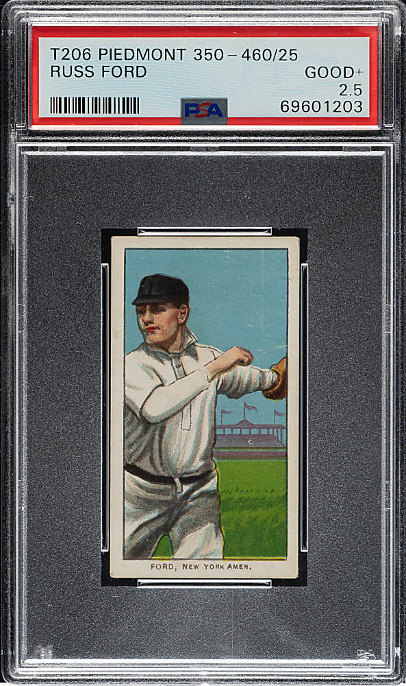 1909-1911 T206 White Border Russ Ford PSA GOOD+ 2.5