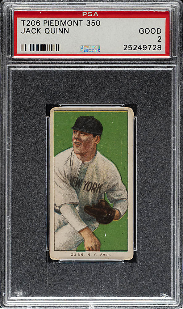 1909-1911 T206 White Border Jack Quinn PSA GOOD 2