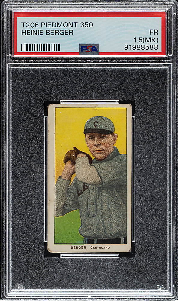 1909-1911 T206 White Border Heinie Berger PSA FAIR 1.5 (MK)