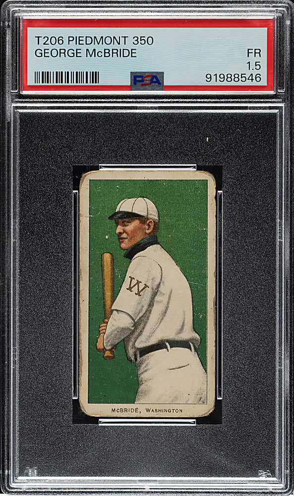 1909-1911 T206 White Border George McBride PSA FAIR 1.5
