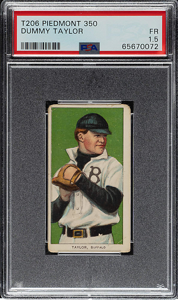1909-1911 T206 White Border Dummy Taylor PSA FAIR 1.5