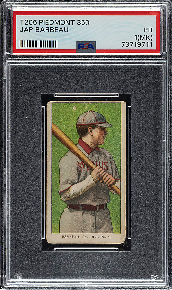 1909-1911 T206 White Border Jap Barbeau PSA POOR 1 (MK)